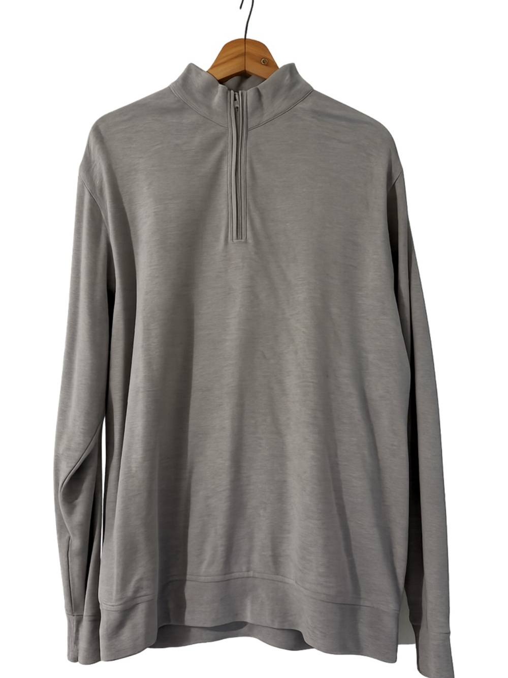 Peter Millar Light Gray Quarter-Zip Pullover Sweatshirt L
